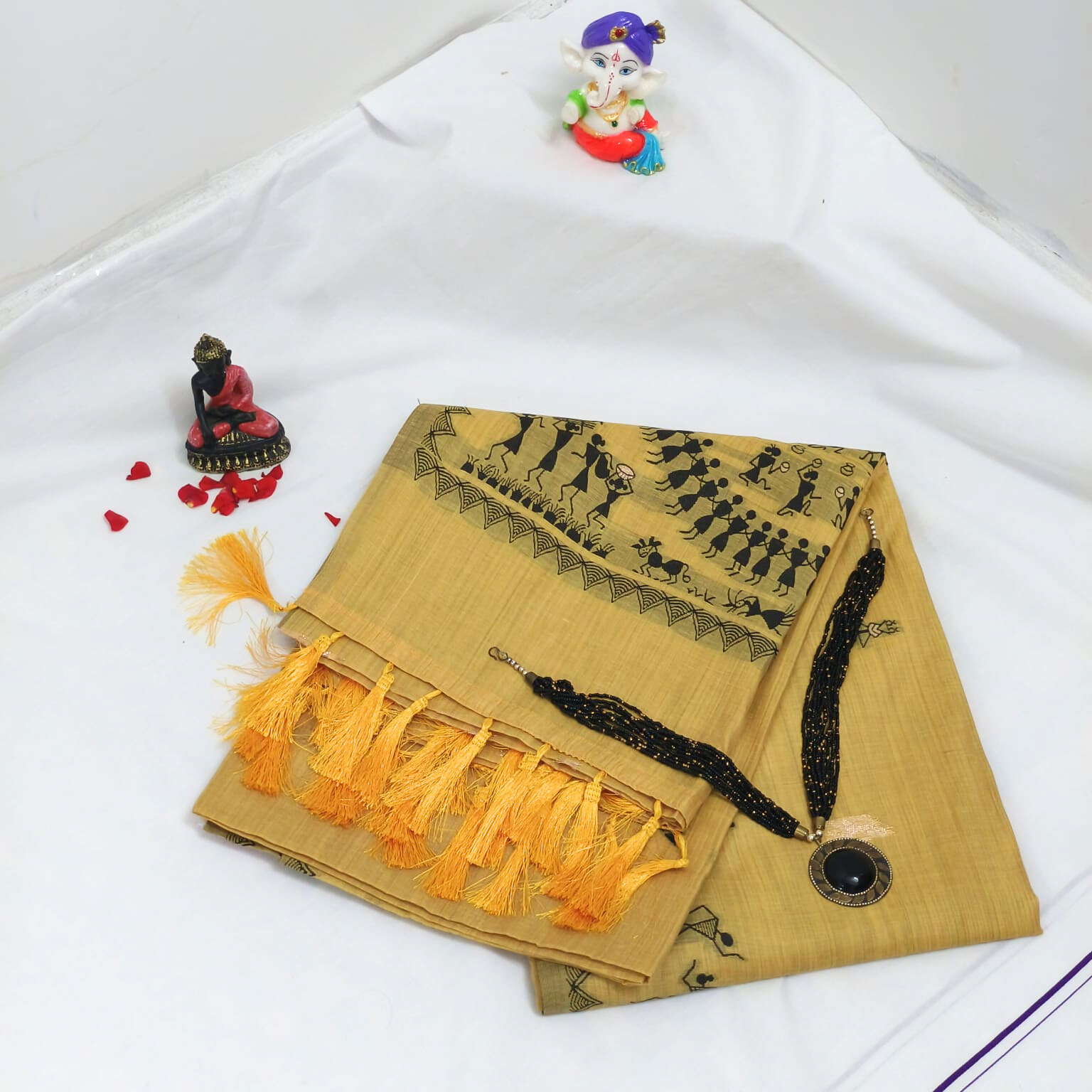 Moonga Cotton Saree